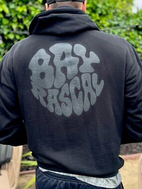 Bay Rascal Graphic Hoodie Black Streetwear